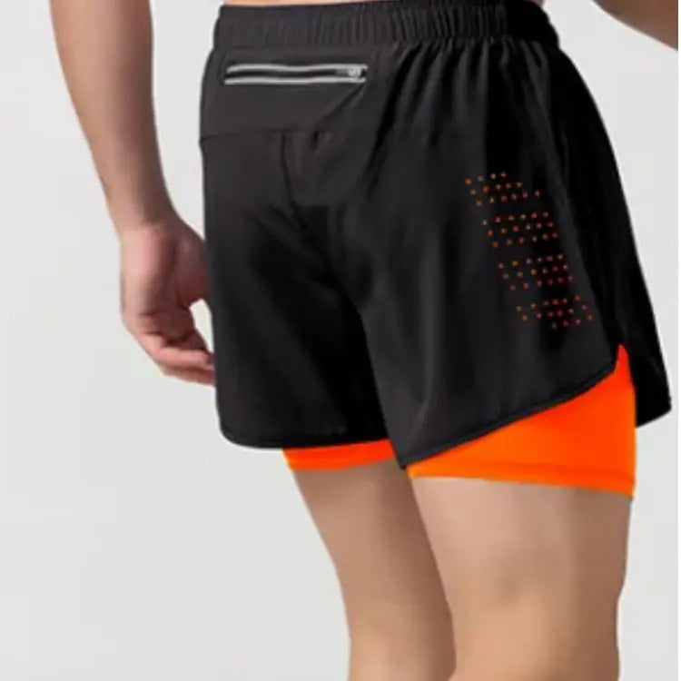 Herren-Laufshorts, schnelltrocknend, atmungsaktiv, aktive Trainings- und Übungsshorts | DK22001