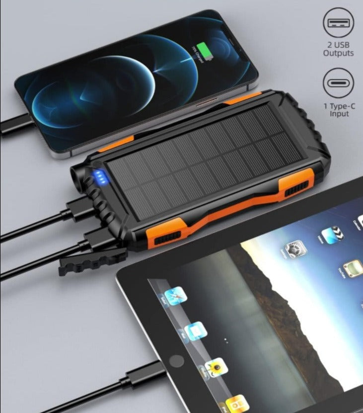 Solar Power Bank 20000mAh Tragbare Lade Power Bank Externes Akkuladegerät | 00010
