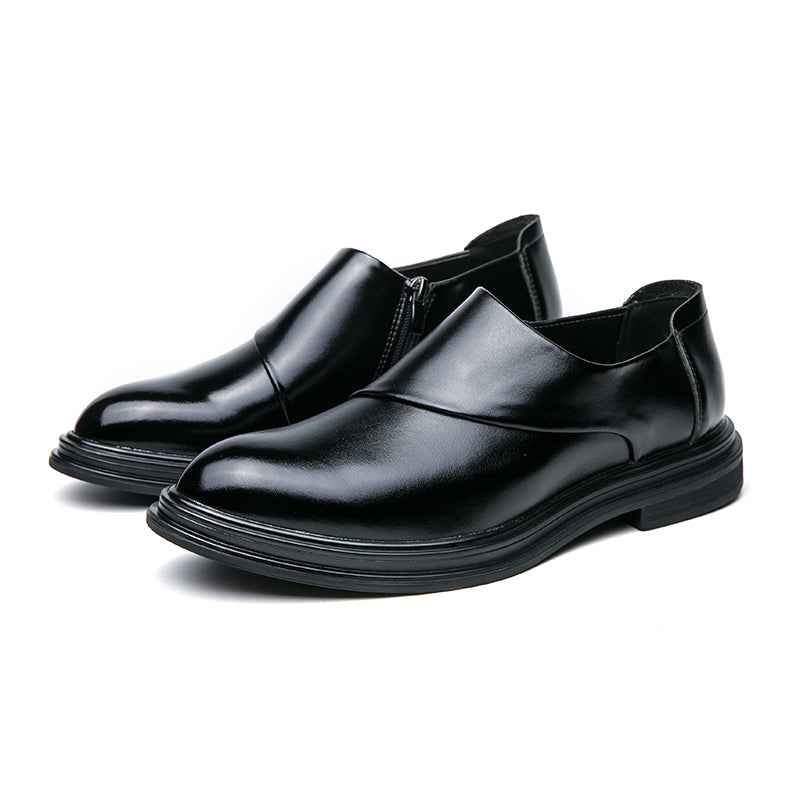 Herren Business-Loafer mit spitzer Zehenpartie und Reißverschluss, edel, gutaussehend, formelle Abendschuhe | 7823