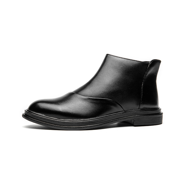 Martin-Stiefel, hohe, spitze Lederschuhe, rutschfeste, elegante Stiefel mit seitlichem Reißverschluss | 8823