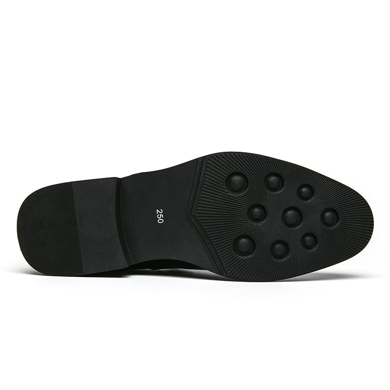 Loafer aus echtem Leder für den Außenbereich, spitze Quaste, lässig, geschnitzte Lederschuhe | 8739