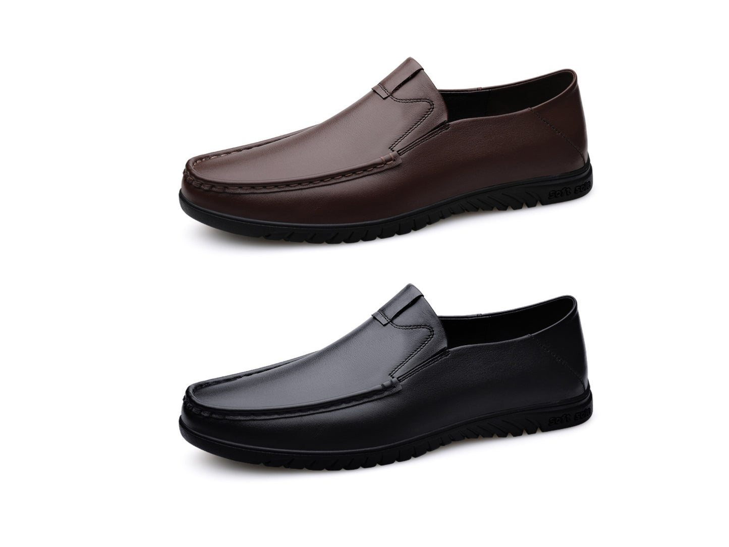 Business Lederschuhe Slip On Loafer Drive Walking Schuhe | B2102