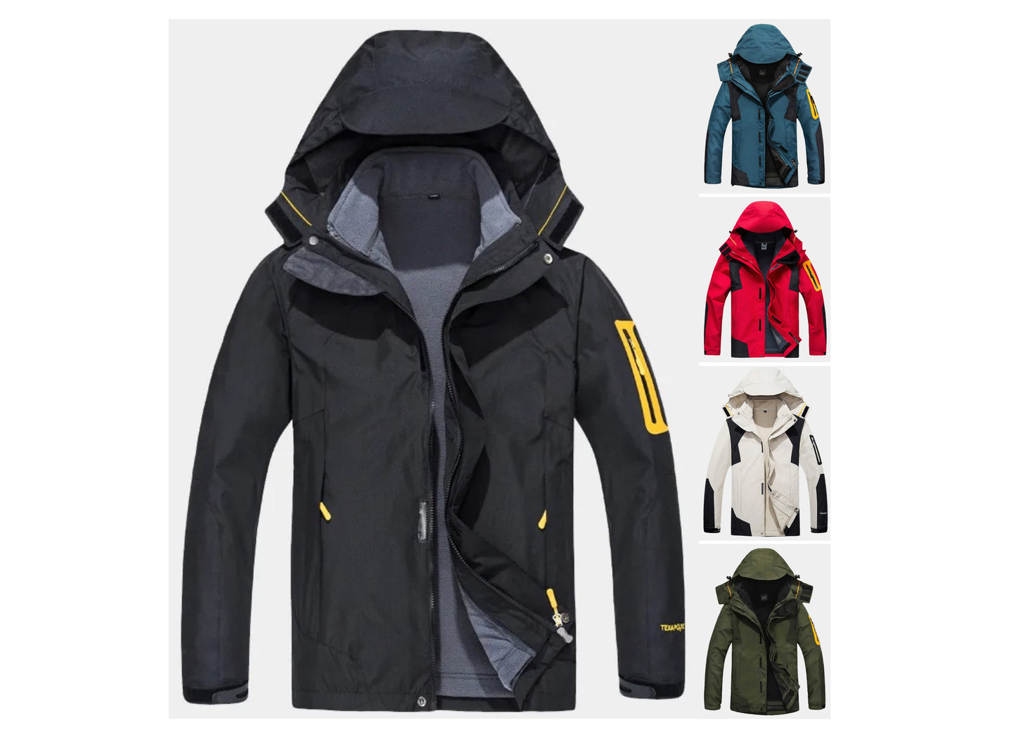 Herren-Skijacke – Warmes 3-in-1-Winterfleece, wasserdicht & mit Kapuze | SN3-SP10089