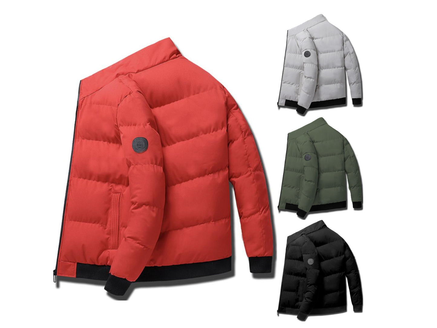 Dicke Winter-Daunenjacke für Herren – Warmer Baumwollmantel mit Stehkragen für europäische Winter 8668
