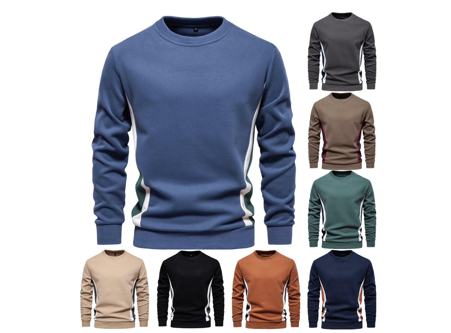 Herren Winter Sweatshirts Rundhalsausschnitt Casual Pullover Langarm Baumwolle Pullover Top | HD136
