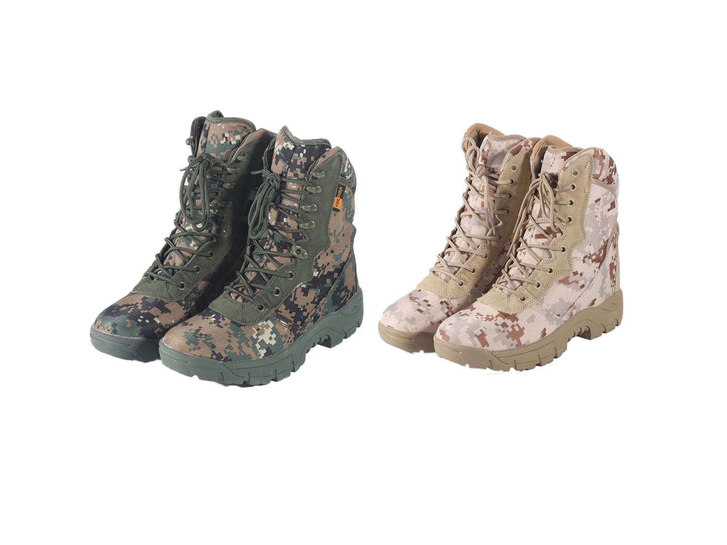 Herren Militärische Taktische Stiefel High-Top Army Camouflage Kampf Wanderschuhe mit seitlichem Reißverschluss | 101