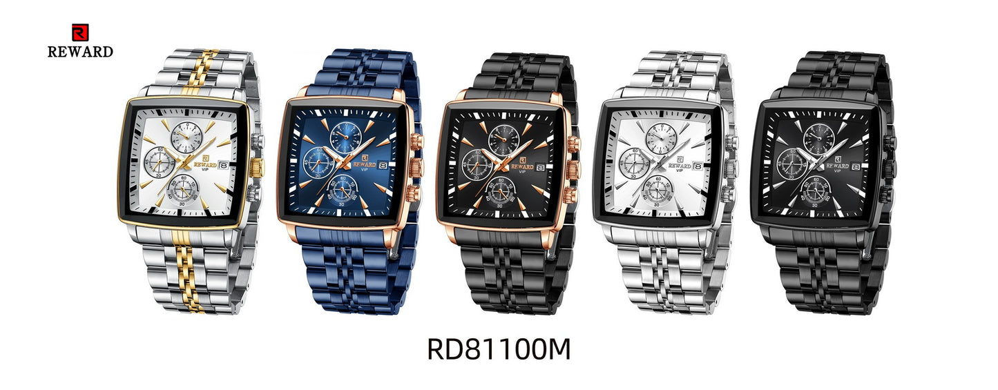 Herrenuhren Quarz Luxus Business Leuchtzeiger Wasserdichte Uhr | RD81100M