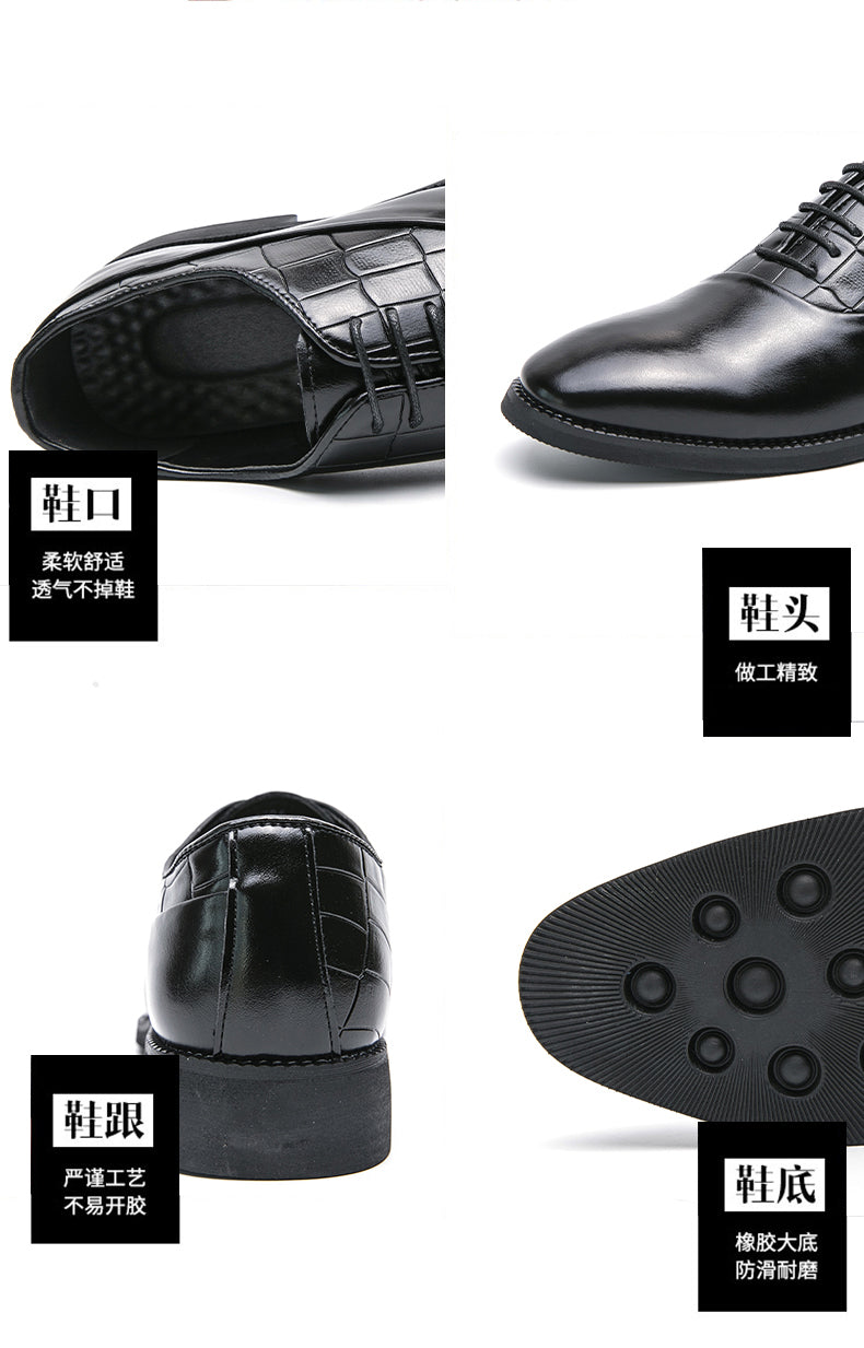 Business Formelle Lederschuhe Schnürschuhe Geprägte Patchwork-Modelle Schuhe | 8786