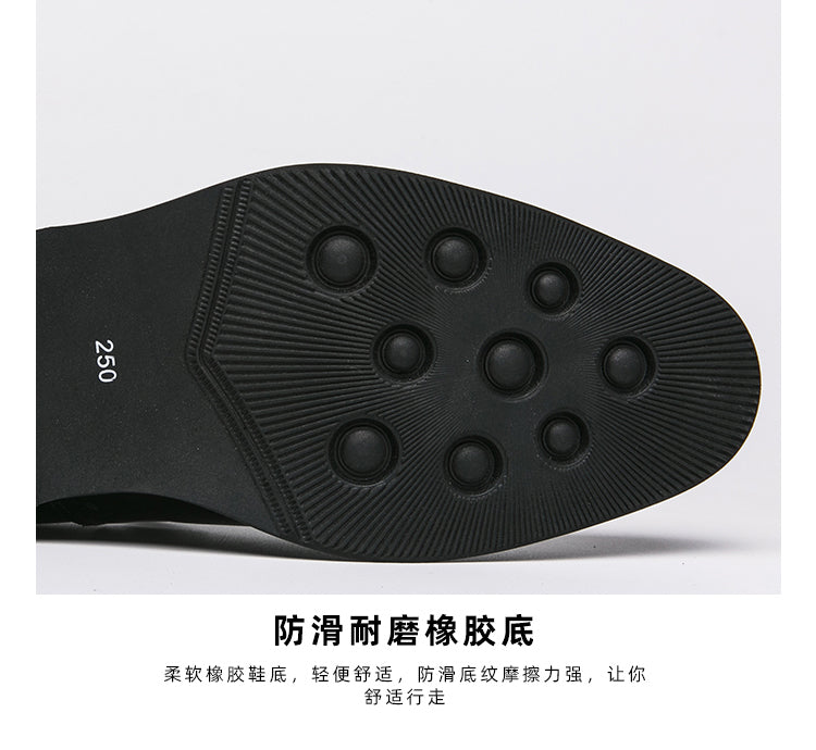 Loafer aus echtem Leder für den Außenbereich, spitze Quaste, lässig, geschnitzte Lederschuhe | 8739