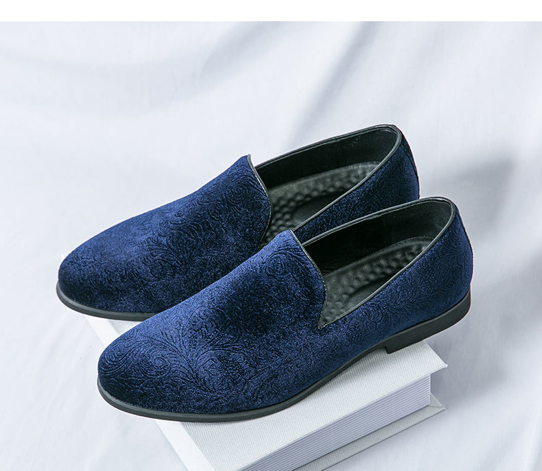 Herrenschuhe mit floralem Wildleder-Steigbügel und Cross Border-Lederschuhe in Übergröße | 2223