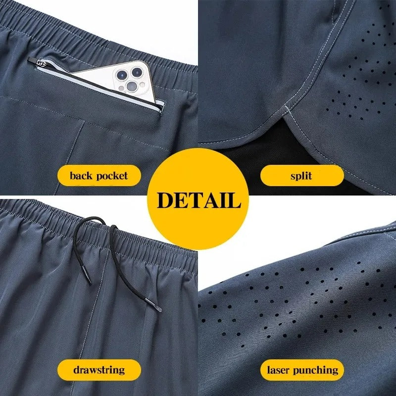 Herren-Laufshorts, schnelltrocknend, atmungsaktiv, aktive Trainings- und Übungsshorts | DK22001