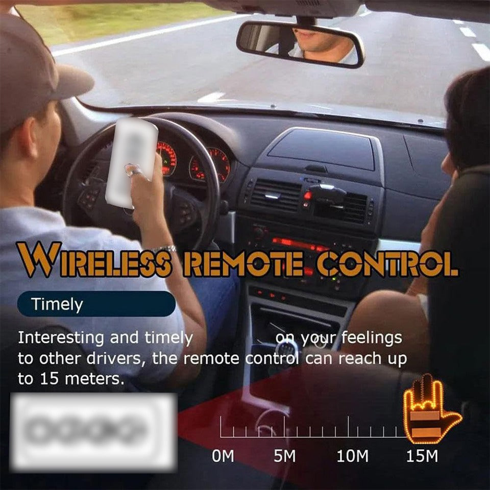 Auto Finger Licht mit Fernbedienung Geste Licht Auto Bernstein Mittelfinger Warnung Bremslicht