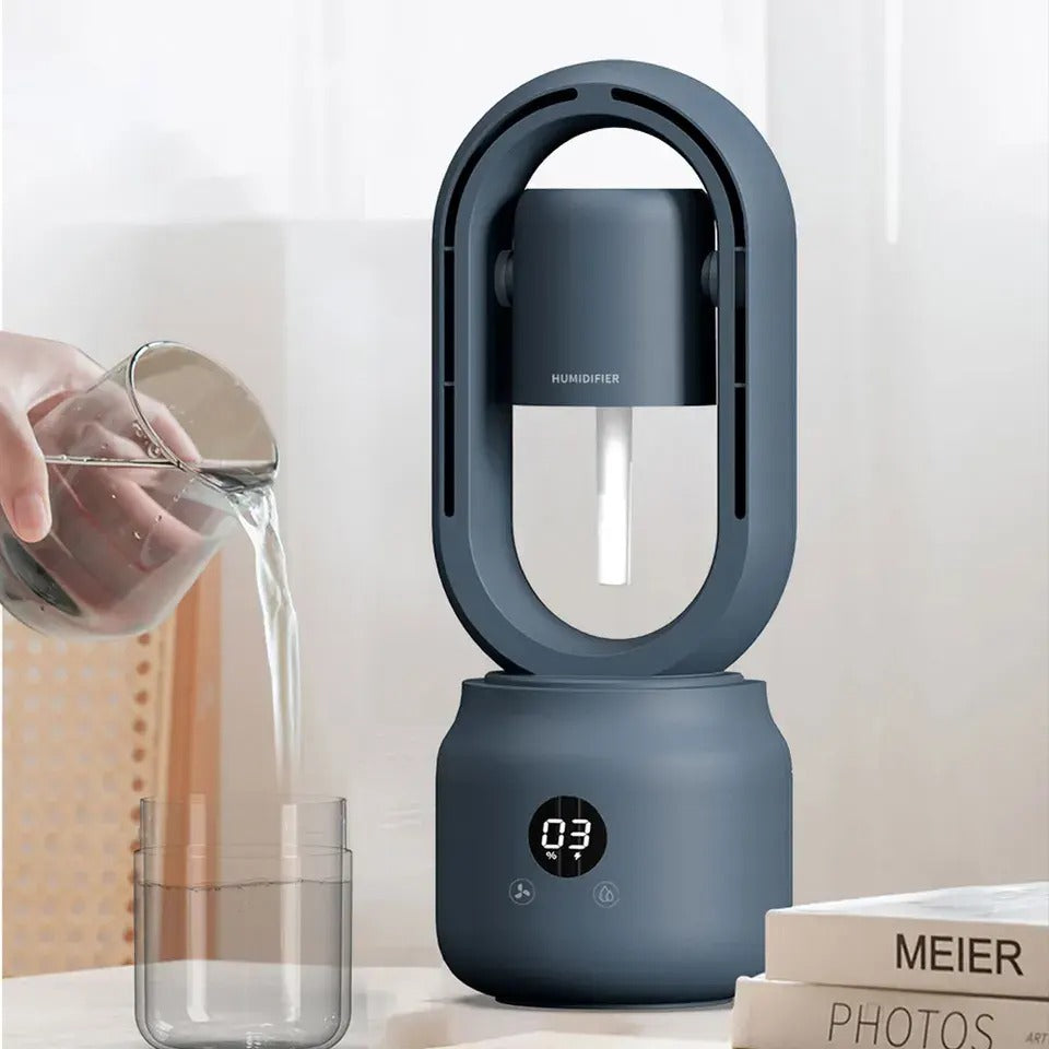 Multifunktionaler blattloser Jet-Ventilator, vertikaler Wassersprüher, Ultraschall-Kühlluftbefeuchter für den Sommer | HX87