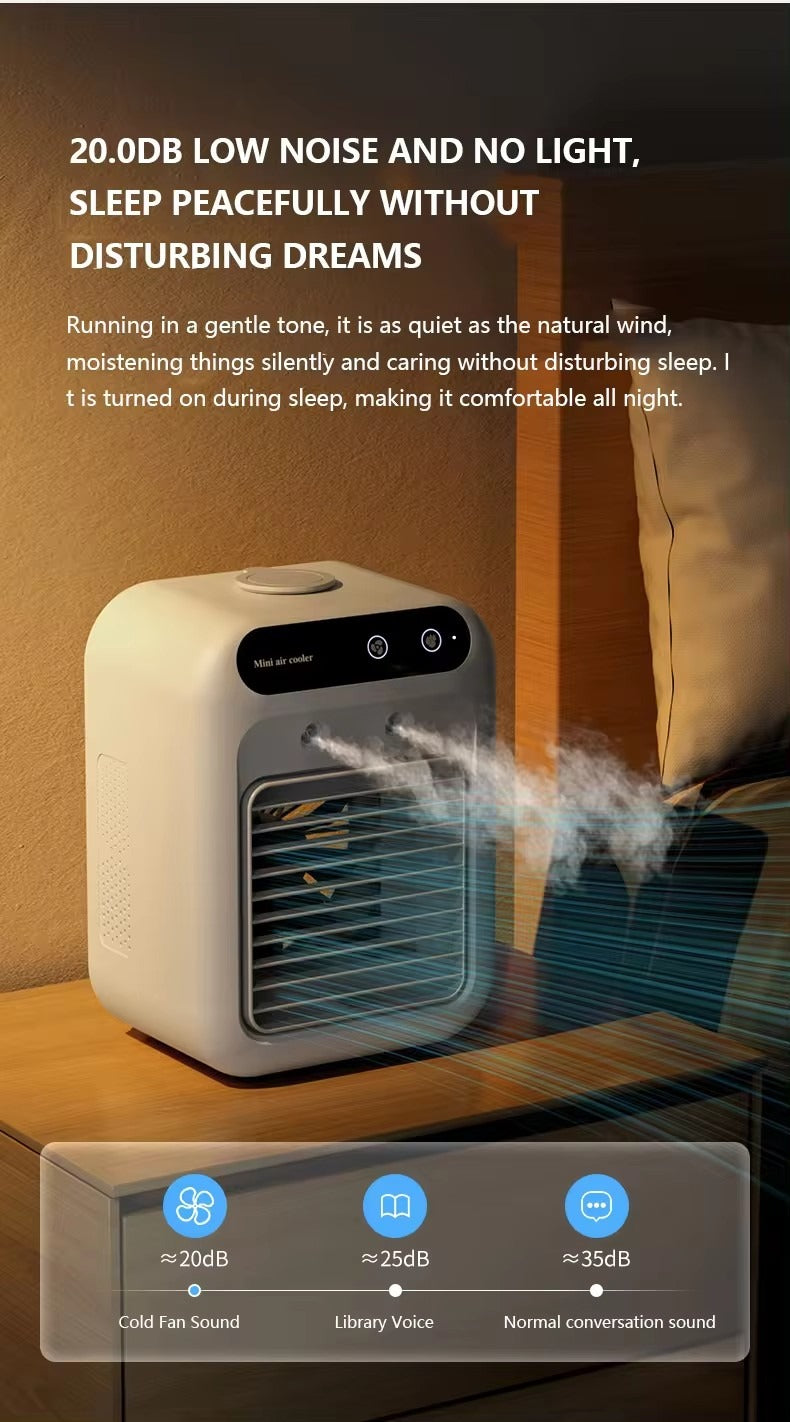 Luftkühler-Ventilator Mini-Klimaanlage-Ventilator Luftbefeuchter Tisch-Wasserkühlungsventilator | L7