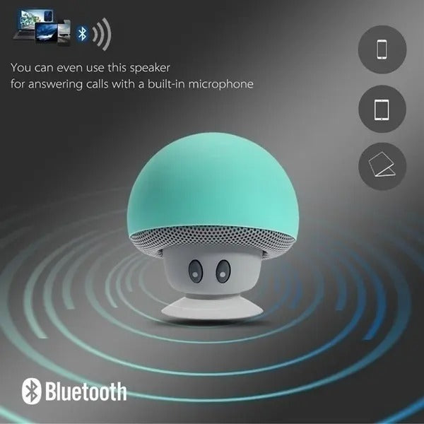 Kabelloser Mini-Bluetooth-Lautsprecher Pilzkopf Tragbarer BT-Lautsprecher Saugnapf Handy Tablet Subwoofer | 2023