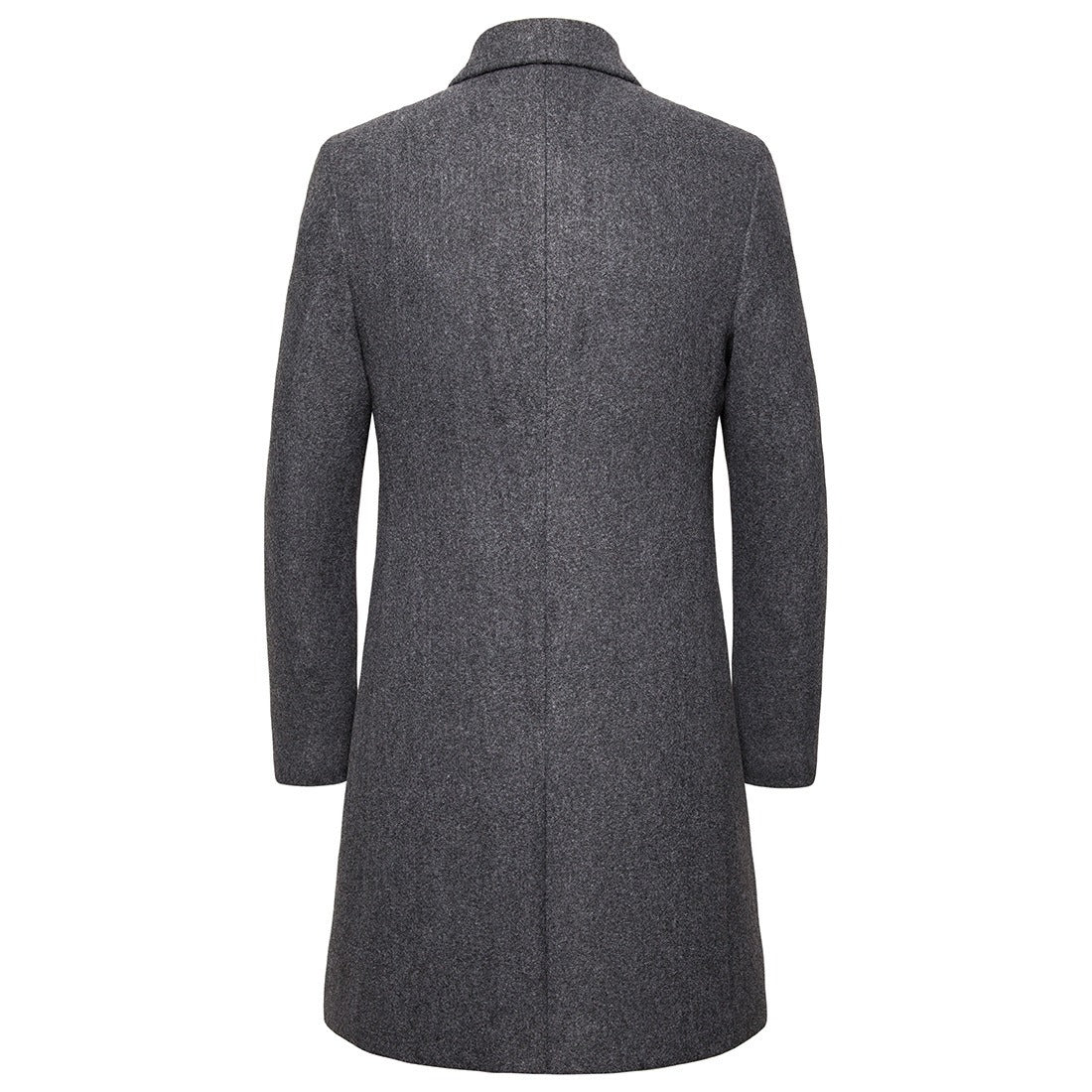 Herren Trenchcoat aus Wolle mit Umlegekragen, lang, aus Wolle und Wollmischungen, Wolljacke, Mantel | JJ-YF601