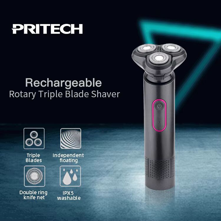 PRITECH Wasserdichter kabelloser Haarschneider, wiederaufladbare Haarschneidemaschine aus Edelstahl | PR-2888