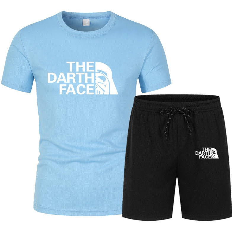 Zweiteiliges Sportbekleidungsset für Herren, Fitnesstraining, Laufen, schnelltrocknendes T-Shirt-Set | QS-01