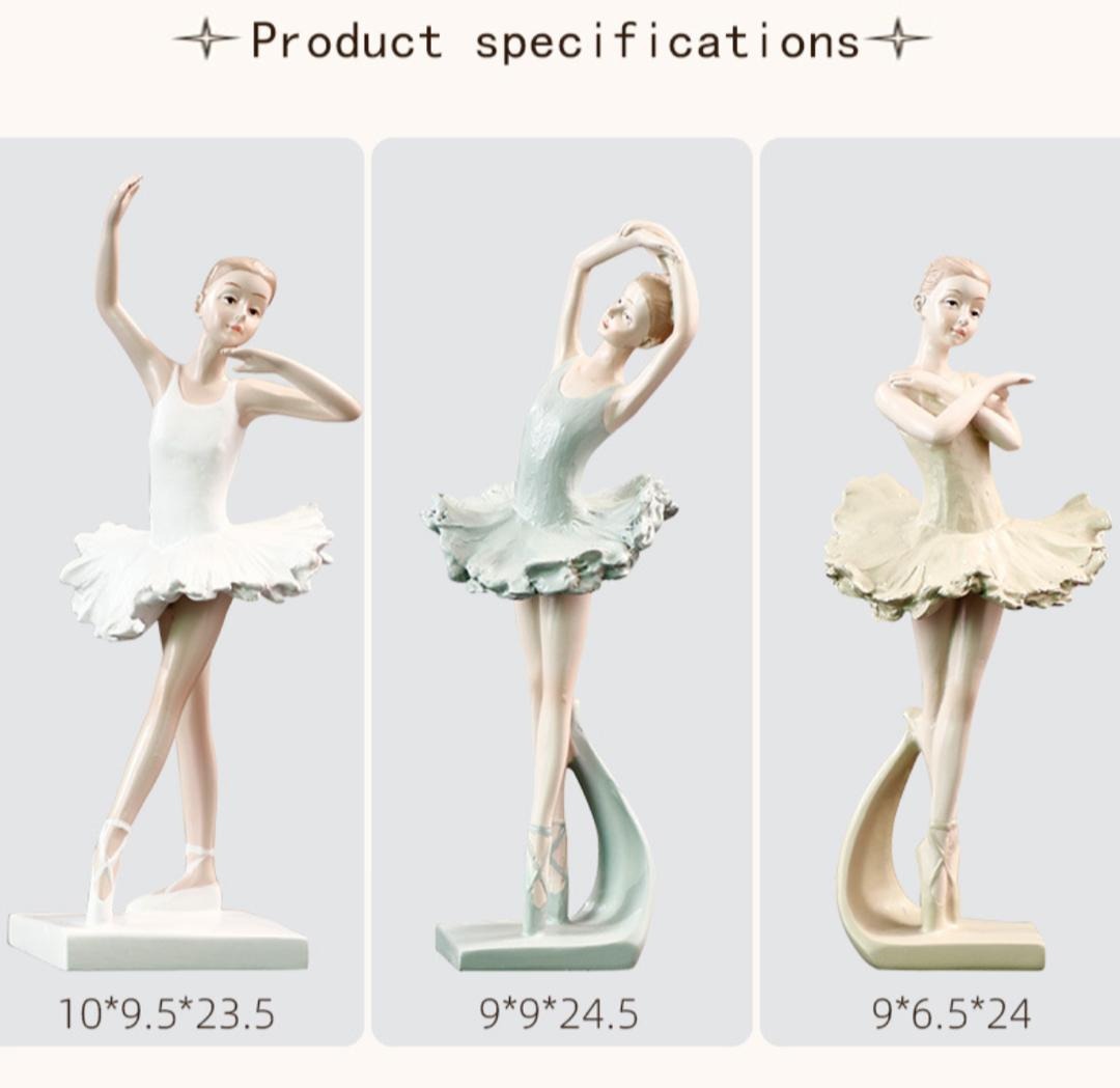 Moderne Ballettmädchen-Figur aus Kunstharz, elegante Skulptur für Heimdekoration und Geschenke | RRW2030