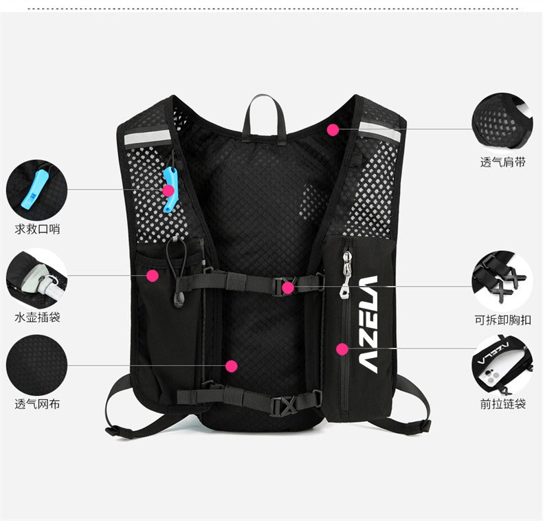 AZELA Ultraleichter Trinkrucksack fürs Laufen – Outdoor-Trail, Radfahren & Marathon | A1317