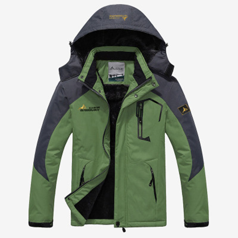 Wasserdichte Skijacke für den Winter, warme Fleecejacke für den Außenbereich, wasserabweisend, Windjacke, Kapuzenjacke, Übermantel | TJ153