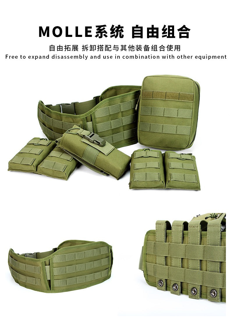 Taktischer Outdoor-Gürtel mit Gurtzeug – Multifunktionale Militär-Hüfttasche | AKM-106