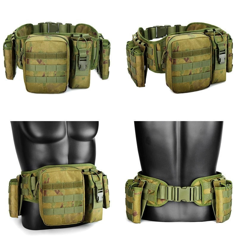 Taktischer Outdoor-Gürtel mit Gurtzeug – Multifunktionale Militär-Hüfttasche | AKM-106