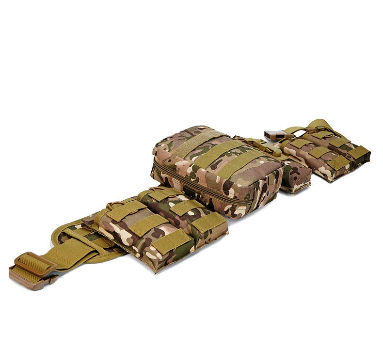 Taktischer Outdoor-Gürtel mit Gurtzeug – Multifunktionale Militär-Hüfttasche | AKM-106