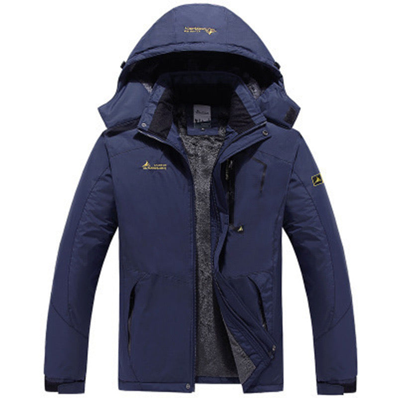 Wasserdichte Skijacke für den Winter, warme Fleecejacke für den Außenbereich, wasserabweisend, Windjacke, Kapuzenjacke, Übermantel | TJ153