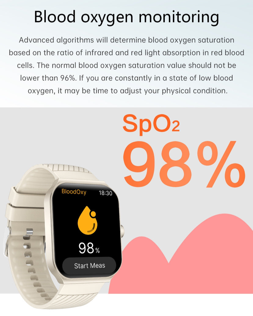 Smartwatch-Armband mit Bluetooth-Anruf, Gesundheitsüberwachung und Sport-Tracker für Männer und Frauen | Z88