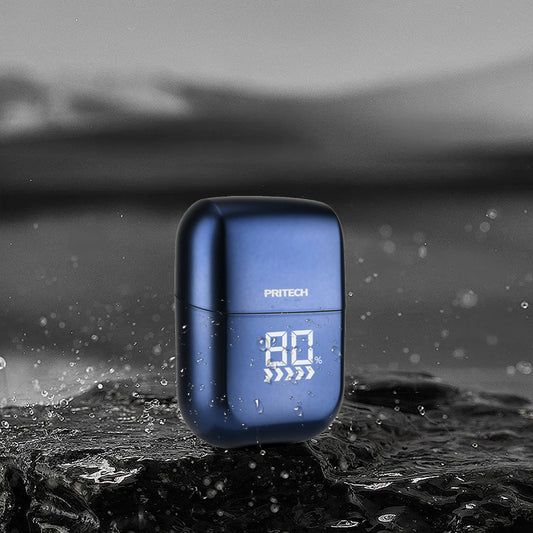 Pritech Tragbarer Mini-Elektrorasierer, wiederaufladbar über USB, wasserdicht, im Taschenformat für Reisende | RSM-2289