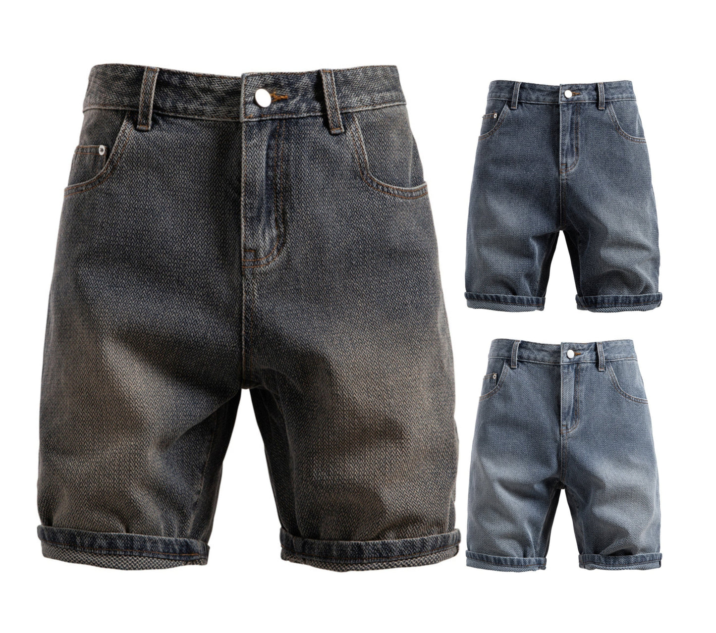 Herren Vintage Straight-Leg Denim Shorts - 2025 Sommer Mid-Thigh Casual Jeans Shorts | ST0018