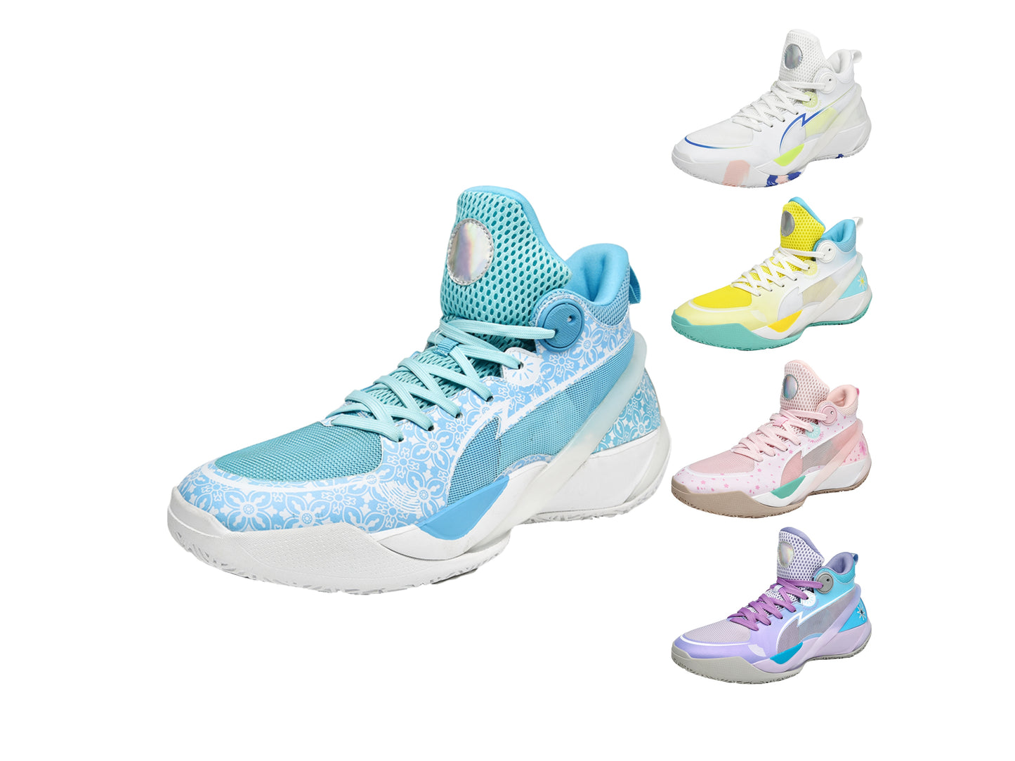 Herren High-Top-Basketballschuhe, leuchtende Sport-Sneaker mit verbessertem Grip für Leistung | 8010
