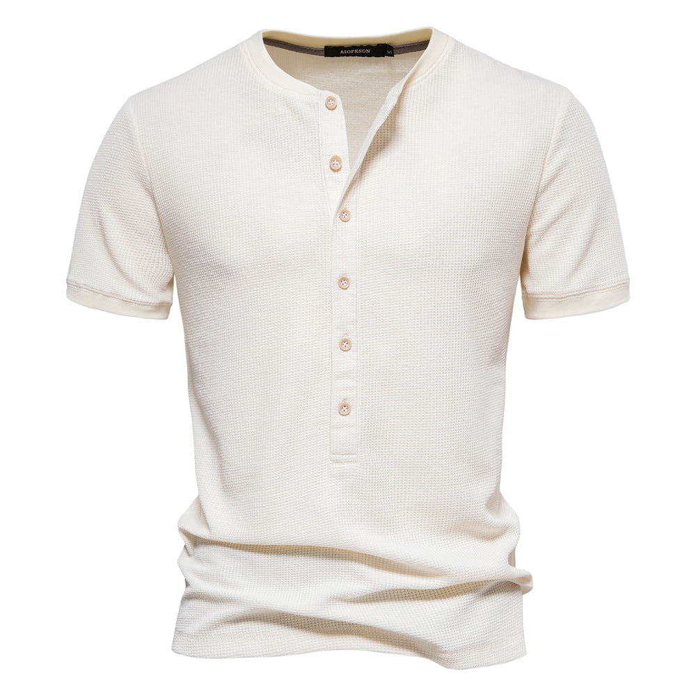 Herren-T-Shirt mit Ausschnittnähten, kurzärmelig, einfarbig, für den Sommer | TS1076