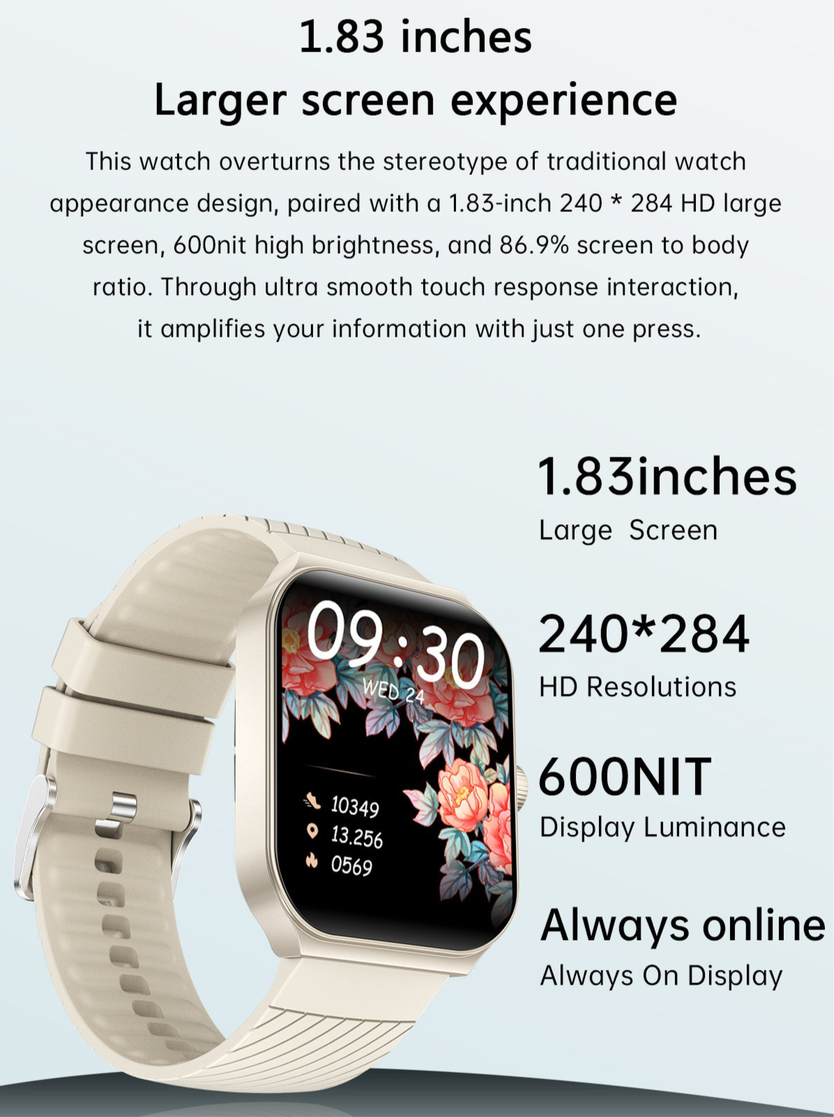 Smartwatch-Armband mit Bluetooth-Anruf, Gesundheitsüberwachung und Sport-Tracker für Männer und Frauen | Z88