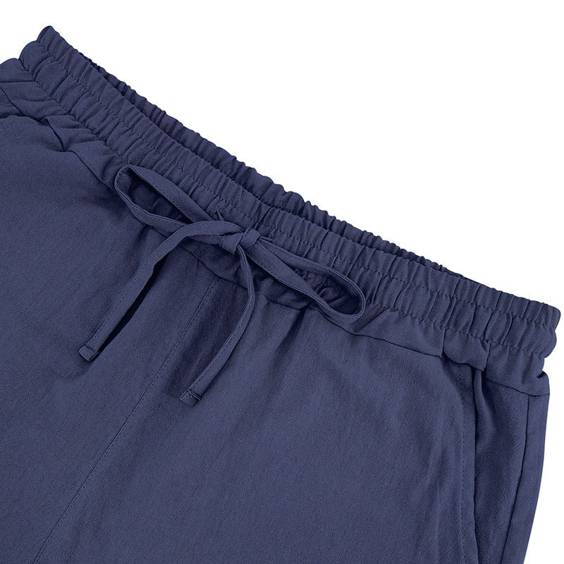 Herren Sommer Leinen Kapuzenhemd & Shorts Set Leichtes Casual Beachwear Set | CW15