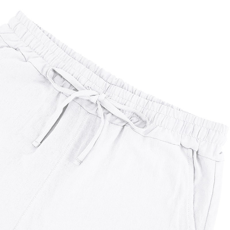 Herren Sommer Leinen Kapuzenhemd & Shorts Set Leichtes Casual Beachwear Set | CW15