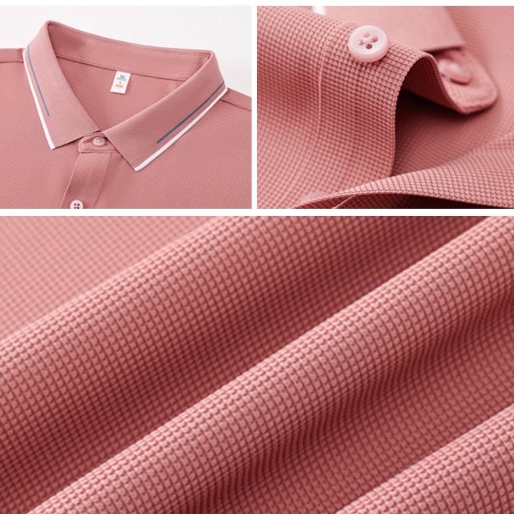 Antibakterielles Herren-Poloshirt aus Eisseide | Atmungsaktives, knitterfreies Sommer-Business-Casual-T-Shirt | L11-50326
