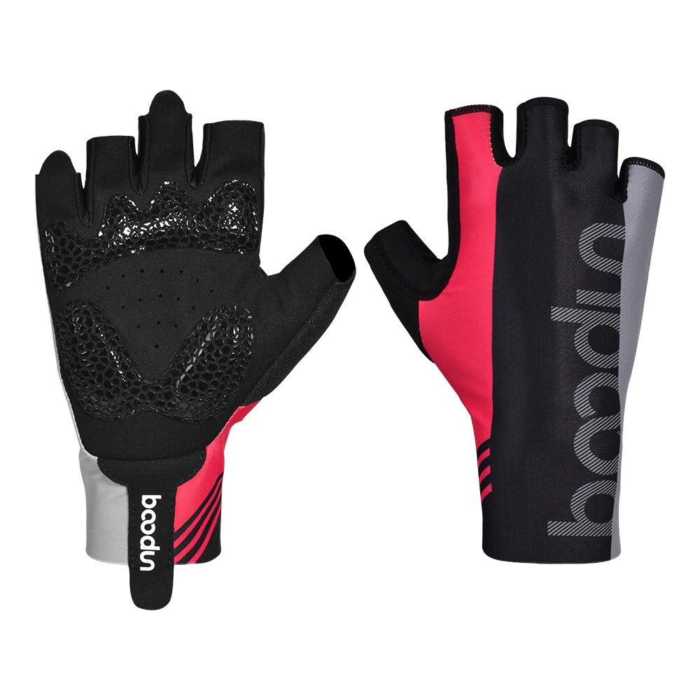 Boodun Halbfinger-Fahrradhandschuhe – Atmungsaktive Anti-Rutsch-Fahrradhandschuhe | 2191159