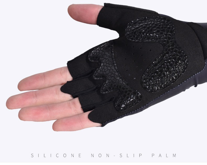 Boodun Halbfinger-Fahrradhandschuhe – Atmungsaktive Anti-Rutsch-Fahrradhandschuhe | 2191159