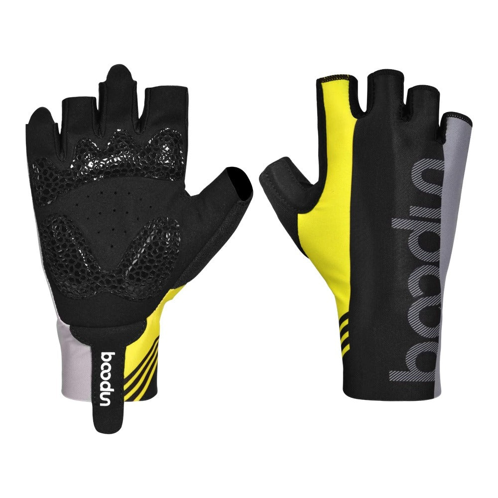 Boodun Halbfinger-Fahrradhandschuhe – Atmungsaktive Anti-Rutsch-Fahrradhandschuhe | 2191159