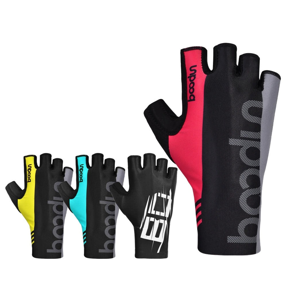 Boodun Halbfinger-Fahrradhandschuhe – Atmungsaktive Anti-Rutsch-Fahrradhandschuhe | 2191159
