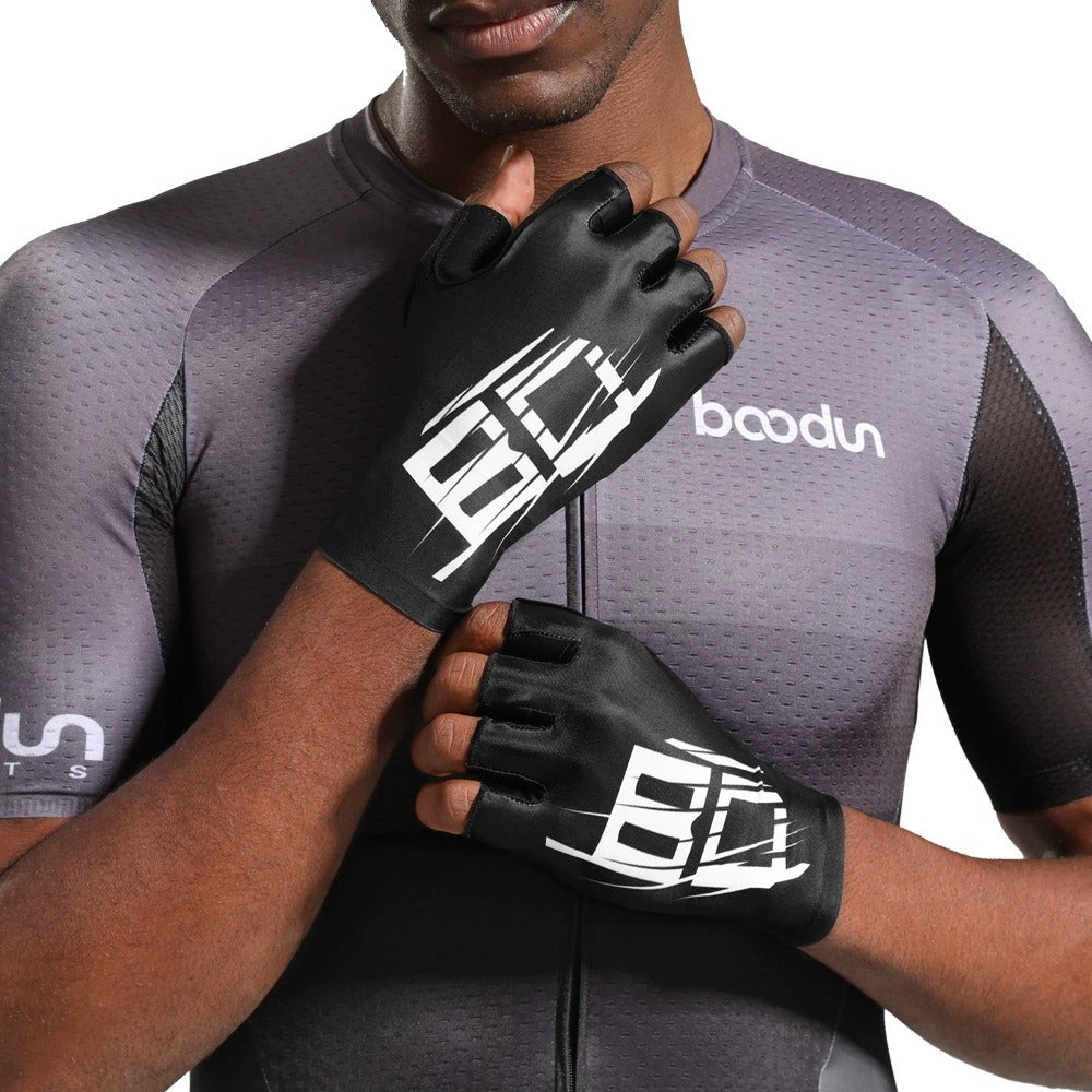 Boodun Halbfinger-Fahrradhandschuhe – Atmungsaktive Anti-Rutsch-Fahrradhandschuhe | 2191159