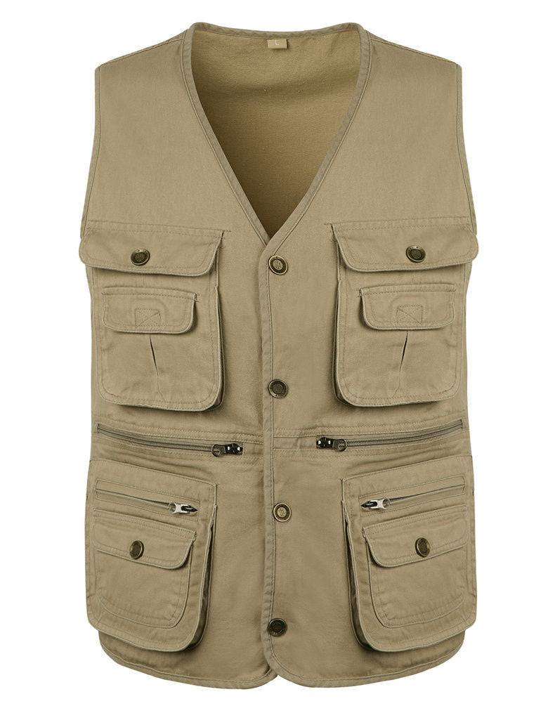 Herren Outdoor Multi-Pocket Angelweste Ärmellose Atmungsaktive Jacke | D210-N701