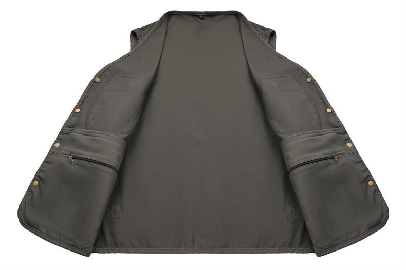 Herren Outdoor Multi-Pocket Angelweste Ärmellose Atmungsaktive Jacke | D210-N701