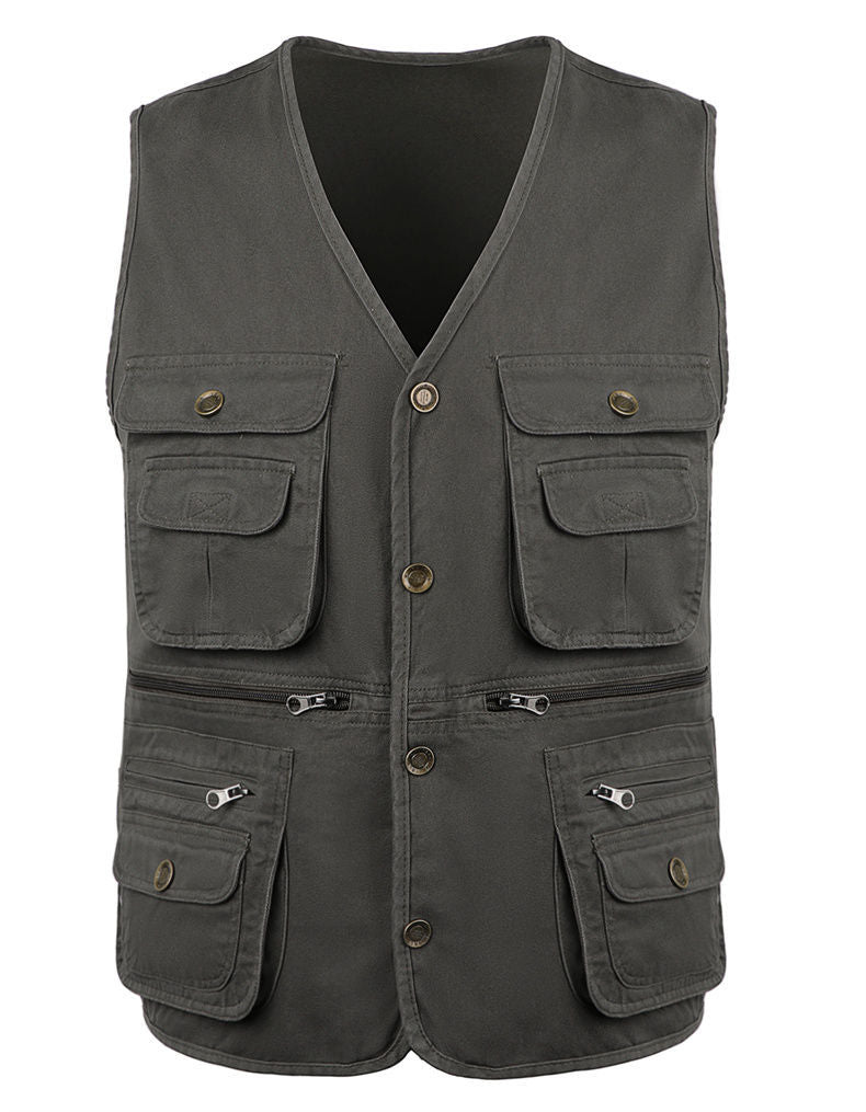 Herren Outdoor Multi-Pocket Angelweste Ärmellose Atmungsaktive Jacke | D210-N701