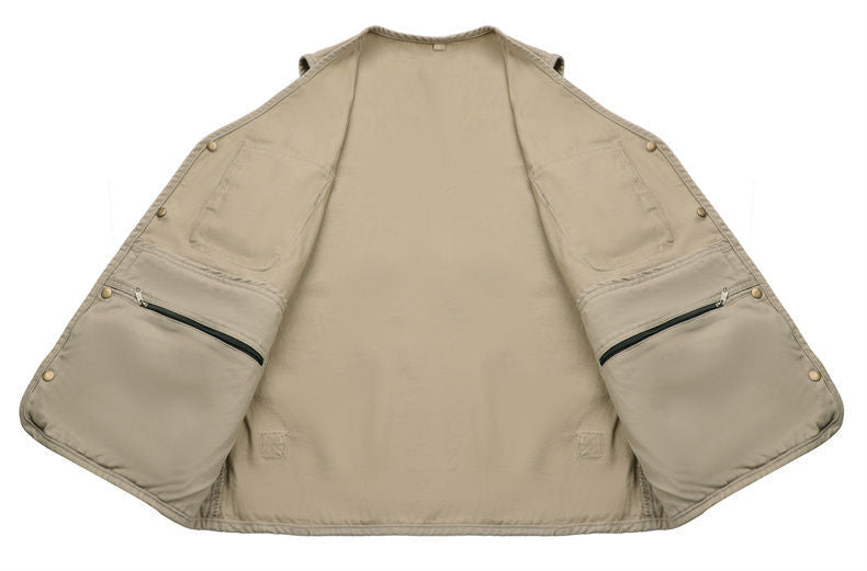 Herren Outdoor Multi-Pocket Angelweste Ärmellose Atmungsaktive Jacke | D210-N701
