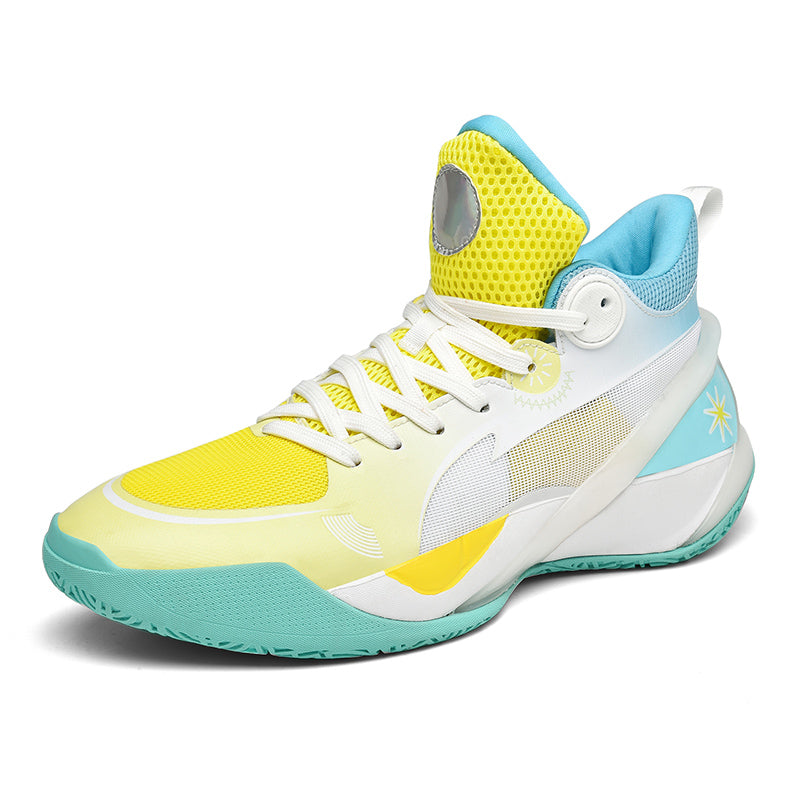 Herren High-Top-Basketballschuhe, leuchtende Sport-Sneaker mit verbessertem Grip für Leistung | 8010