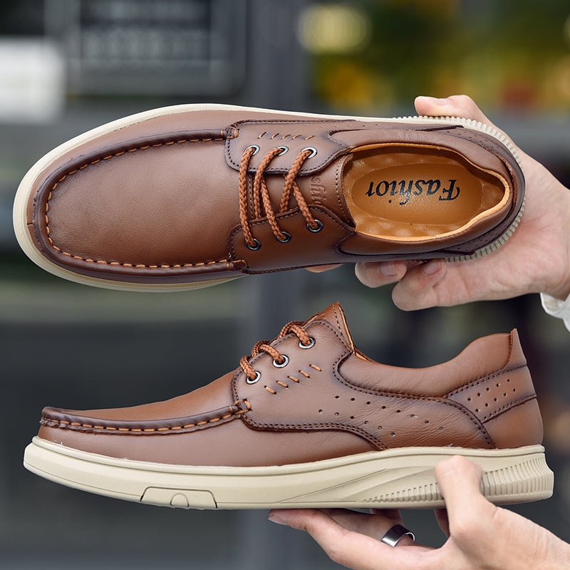 Lässige, atmungsaktive Herrenschuhe aus britischem Leder, stilvolles und bequemes Schuhwerk | B2231
