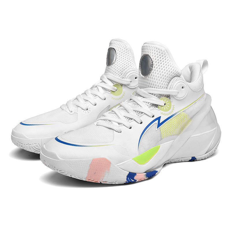 Herren High-Top-Basketballschuhe, leuchtende Sport-Sneaker mit verbessertem Grip für Leistung | 8010